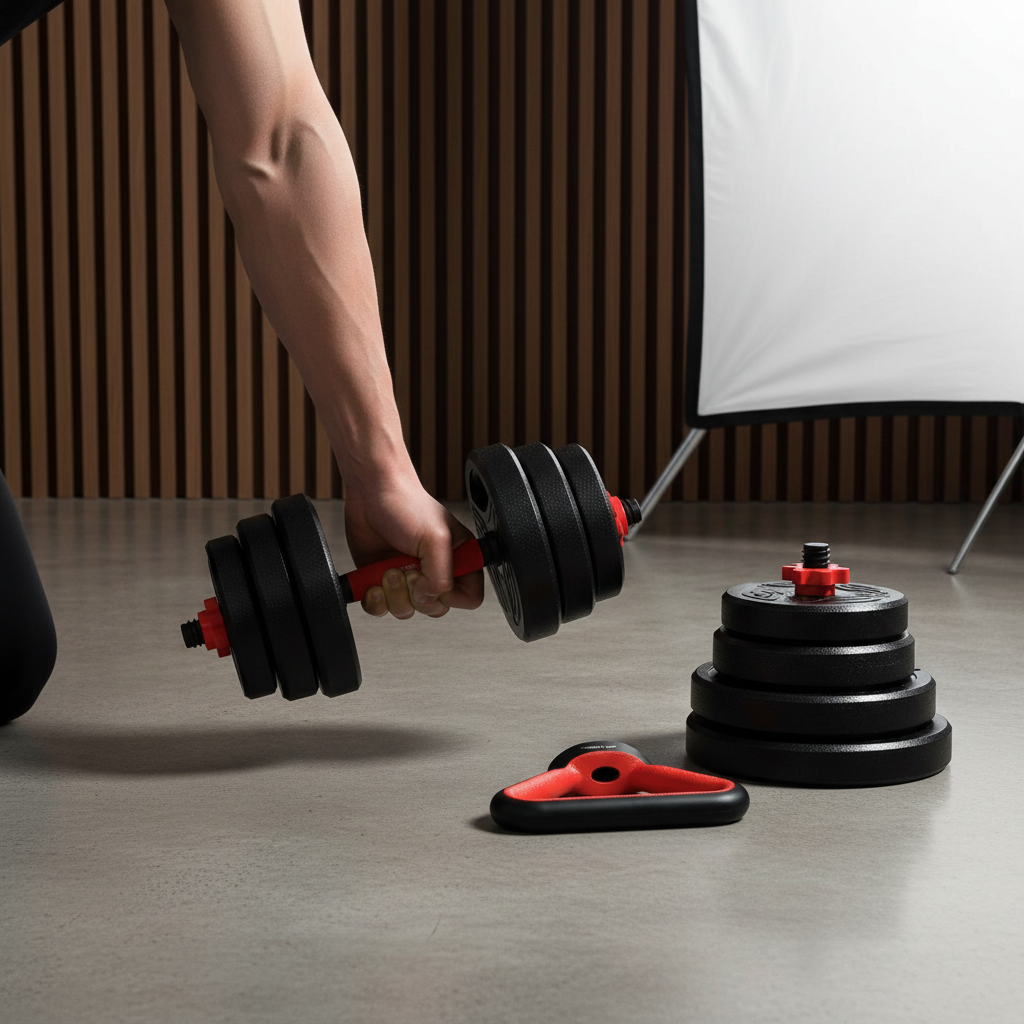 3-in-1 Dumbbell Barbell Set 20Kg - Adjustable Weight Training Equipment for Home Gym