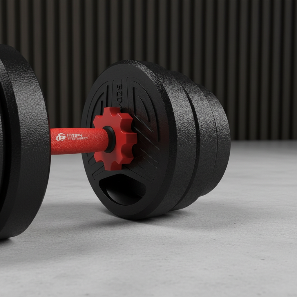 3-in-1 Dumbbell Barbell Set 20Kg - Adjustable Weight Training Equipment for Home Gym