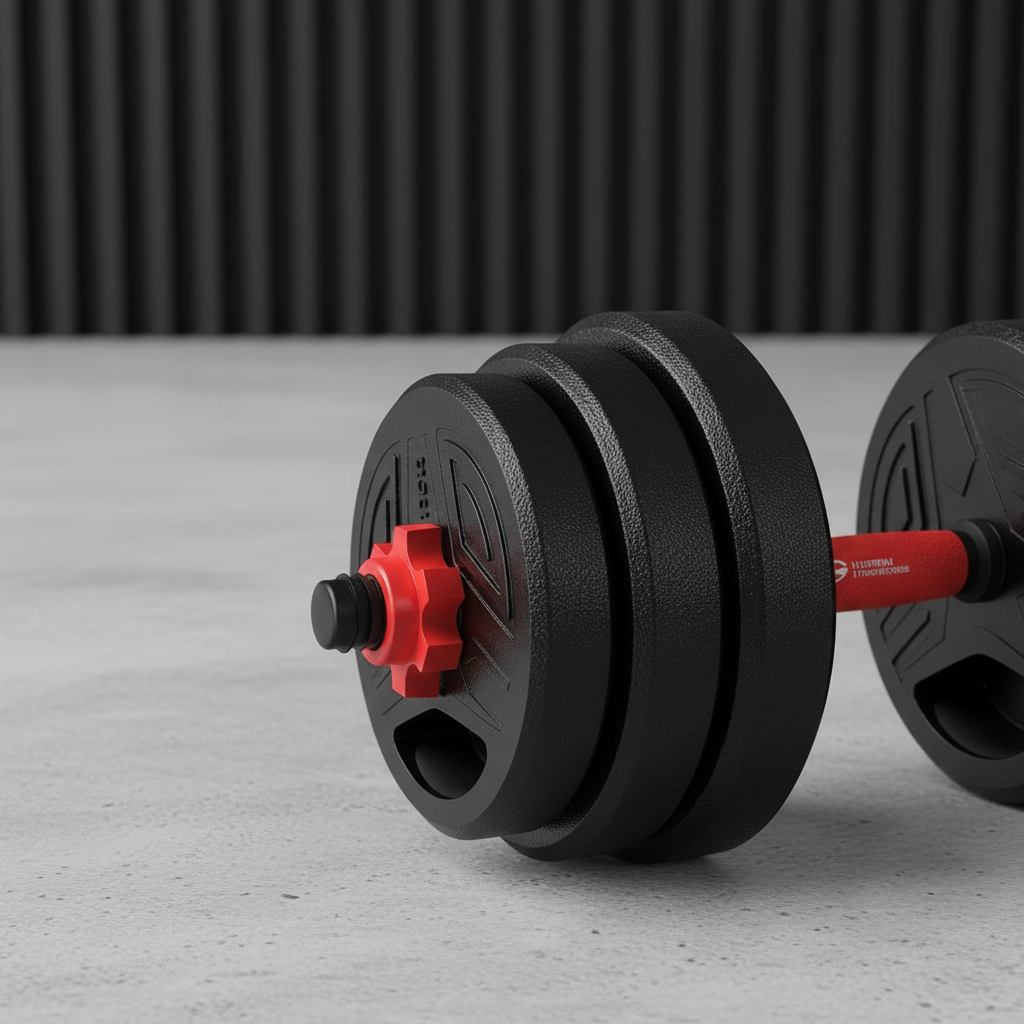 3-in-1 Dumbbell Barbell Set 20Kg - Adjustable Weight Training Equipment for Home Gym